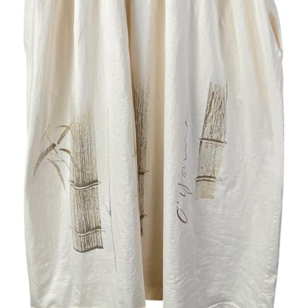 Vintage L.A. Artwear Maxi Dress Bamboo Art To Wear Size L Cream Boho - Picture 6 of 7